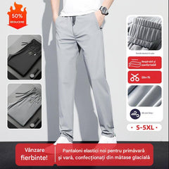 【40-115kg】Pantaloni noi de mătase elastică din gheață pentru primăvară și vară 2026