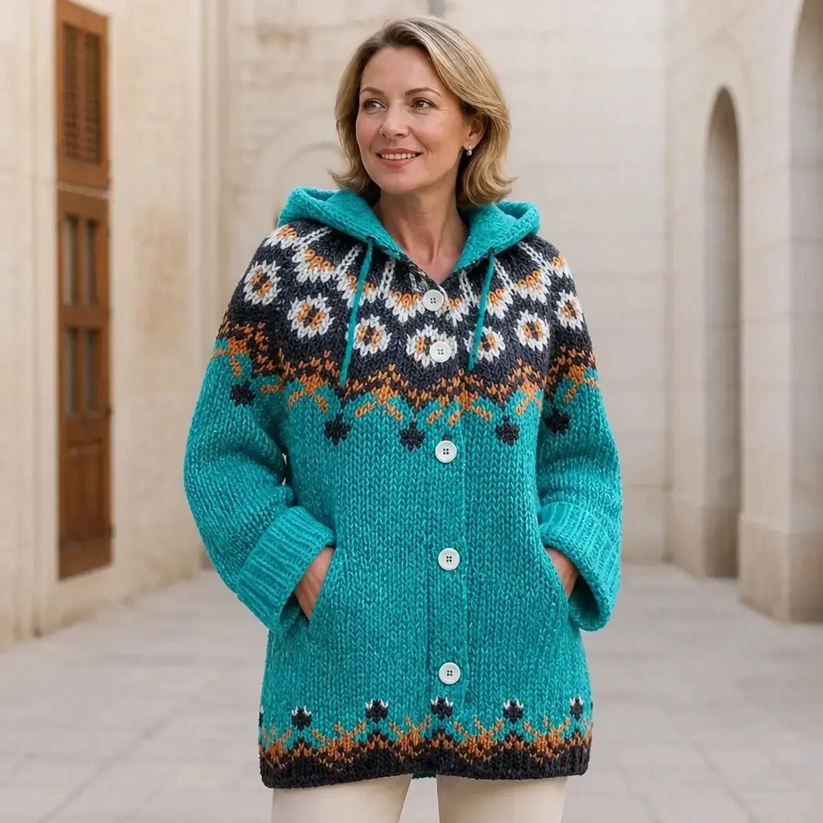 🎀Ciepła dzianinowa kurtka damska retro ❄️ Jesień Zima 2026 | Miękka, wygodna, modna na co dzień