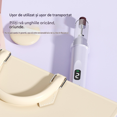 💅Pilă electrică de unghii 2 în 1 cu lampă LED (lampă de uscare + 5 capete de lustruire)