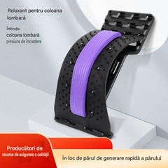 Magnet 3 în 1 pentru ameliorarea durerii, acupresiune și tracțiune, terapie magnetică, acupunctură, masaj, manometru de presiune lombară