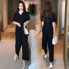 🌸【Tricou + pantaloni largi】Set modern retro din material mătase rece—— răcoros, elegant și super confortabil ✨