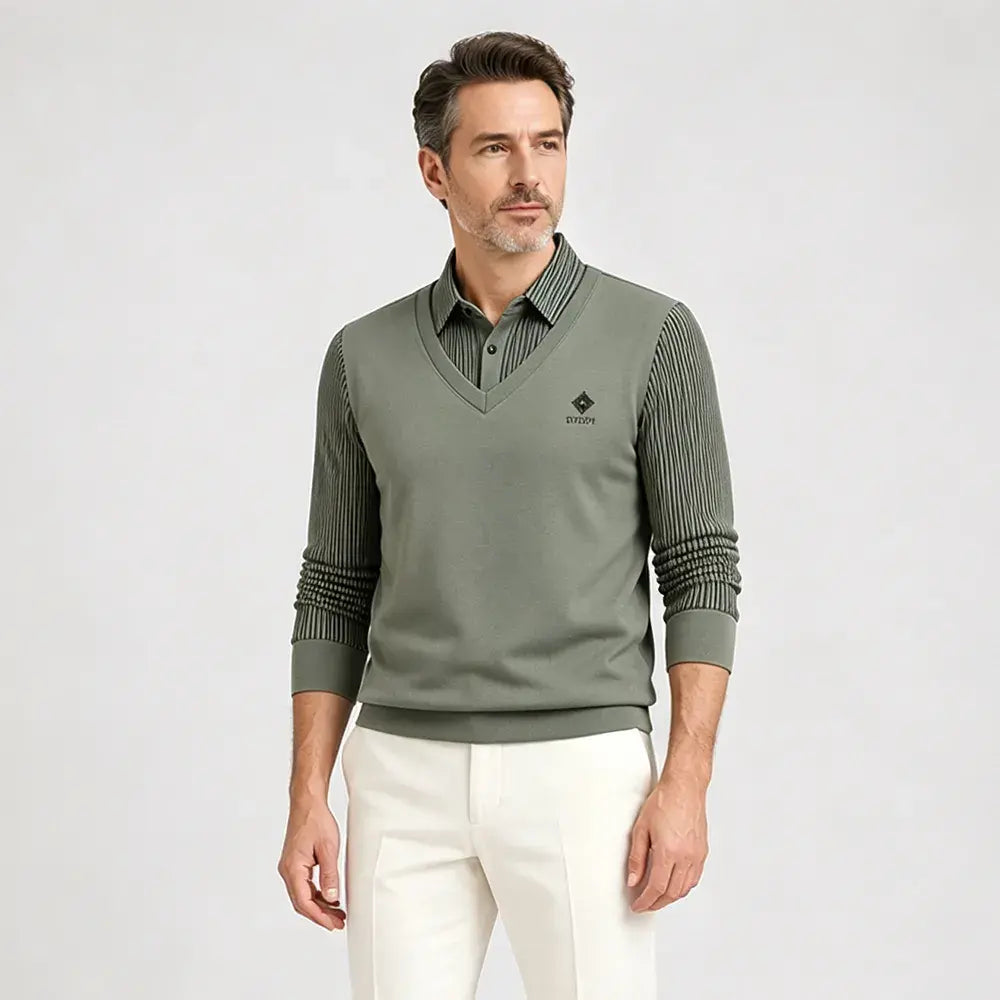 🔥 Zimowa koszulka polo dla mężczyzn 👔 Ciepła podszewka z polaru | M–4XL | Komfort bez uczucia ciężkości