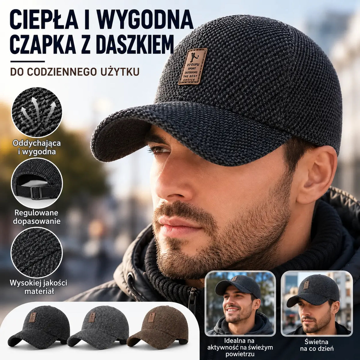 🧢2026 Męska całoroczna czapka casualowa w stylu biznesowym na co dzień i na świeżym powietrzu