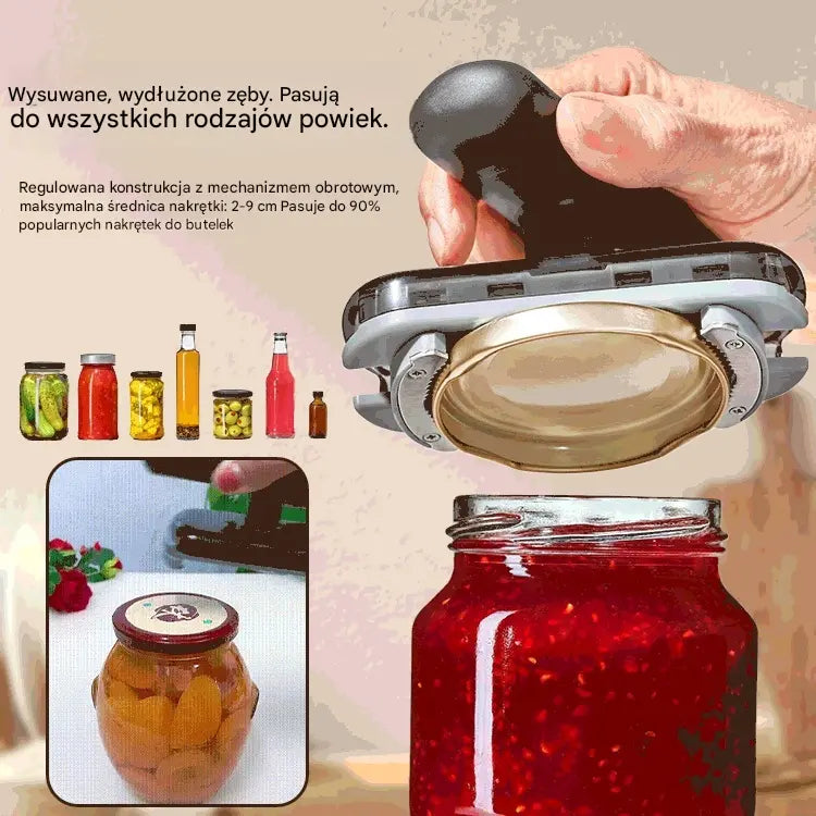 🎁🔥 2 SZTUKI ZA 99 ZŁ! Kup 1, drugi GRATIS! Otwieracz bez wysiłku – koniec z mocno zakręconymi słoikami 💪