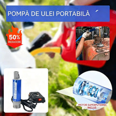【Pompă electrică de ulei】Noua pompă de ulei cu baterie litiu Denaqi de 21V, pompă de ulei și apă cu dublă utilizare, baterie litiu