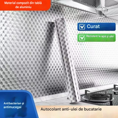 【30cm*10m】🛡️ Folie detașabilă din folie de aluminiu – rezistentă la ulei, rezistentă la căldură și ușor de curățat.