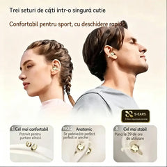 3 perechi de căști 3 în 1【Bucură-te de efecte sonore de milioane de niveluri】✨Căști Bluetooth cu clipsare noi din 2026, cu autonomie de așteptare extra-lungă și capacitate de încărcare inversă