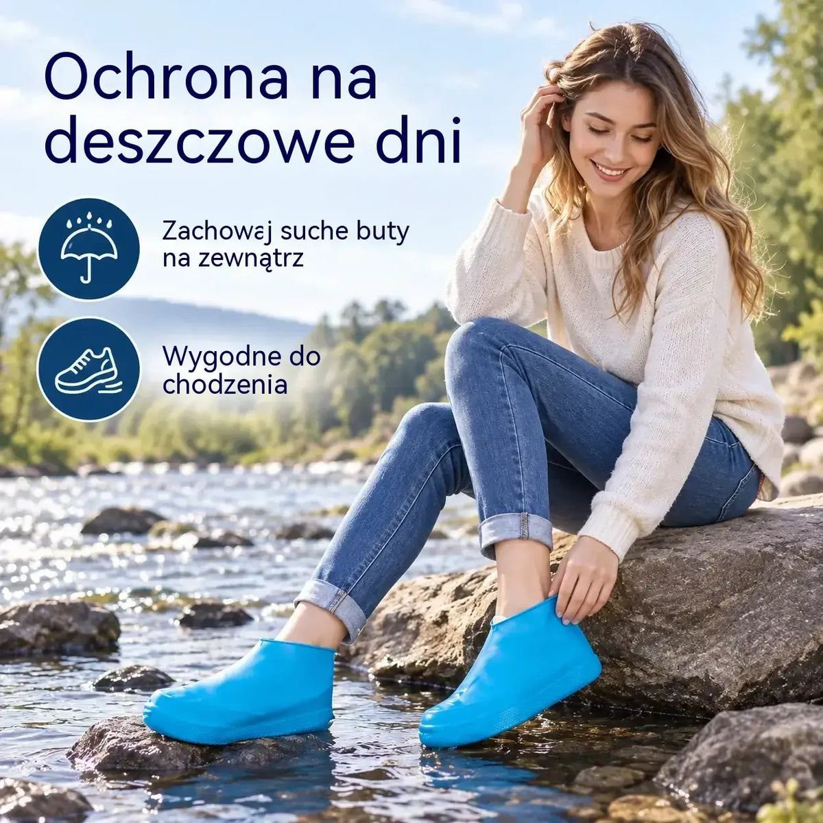 🥾💦 3 pary wytrzymałych gumowych ochraniaczy na buty | Ochrona przed wodą, błotem i zabrudzeniami
