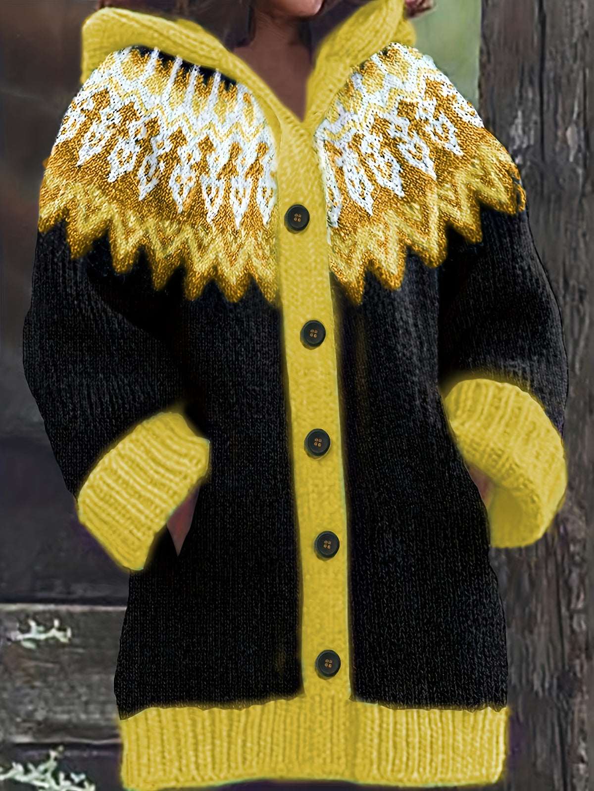 【S~5XL】✨Elegancka, kolorowa kurtka z kapturem w stylu retro