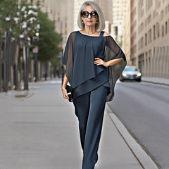 ⏳Ofertă limitată în timp⏰【50-120KG】👚👖Set de două piese pentru femei, delicat cu pielea, cu umeri goi✅【Bluză + Pantaloni】