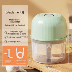 👍👍【Cumpărați 1 obțineți 1 gratuit】Tocător electric de alimente mini eficient și fără fir