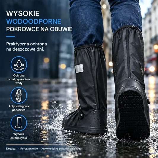 ☔ Wodoodporne Ochraniacze na Buty 👟 Chroń Sneakersy przed Deszczem, Błotem i Brudem | Antypoślizgowe i Składane