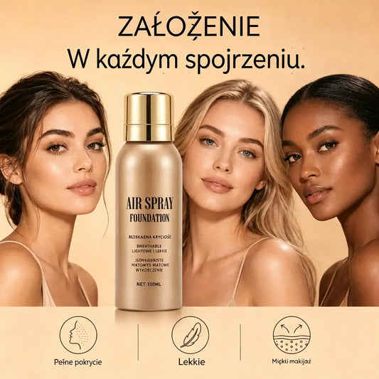 💄 Podkład w sprayu ✨ Mocne krycie, lekki efekt, wodoodporny i odporny na pot 💖 Naturalna cera bez efektu maski!