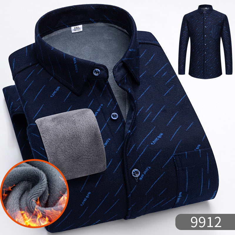 🔥【50% zniżki】1 sztuka 119 zł 👔【L-5XL】Ciepła koszula biznesowa z długim rękawem