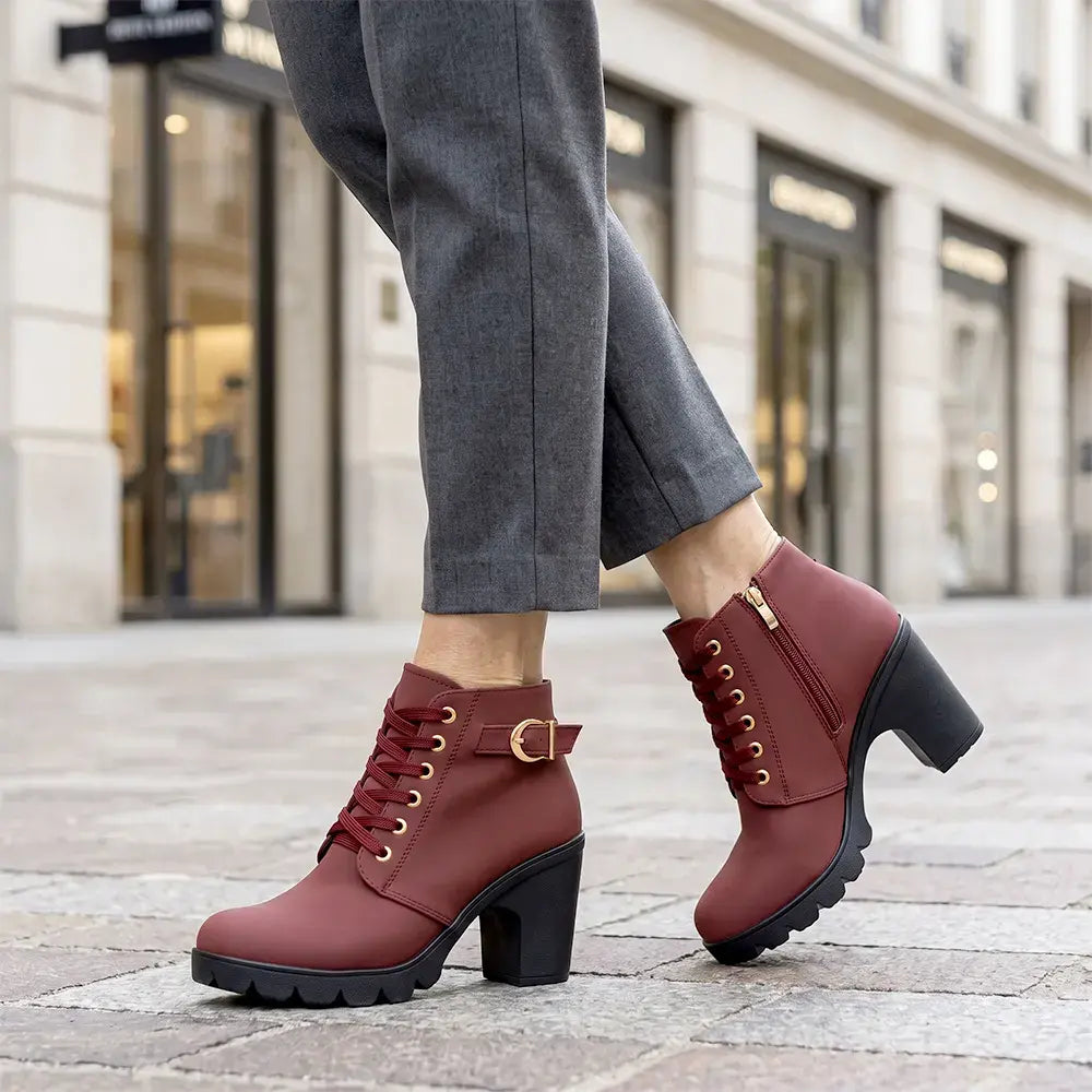 👢✨ Damskie Botki na Słupku 35–42 | Wygodne i Eleganckie na Cały Dzień
