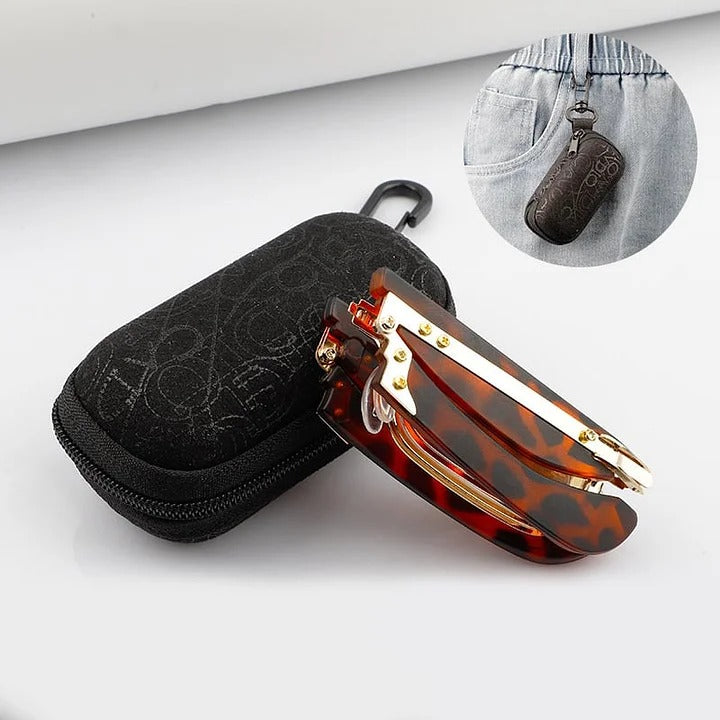 👓 Wygodne składane okulary do czytania 💙 Filtr światła niebieskiego + etui