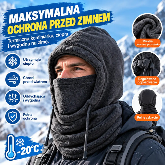 ❄️ Ciepło nawet przy -20°C! Polarowa czapka termiczna 🧣 Idealna na narty, motor i zimowe dni