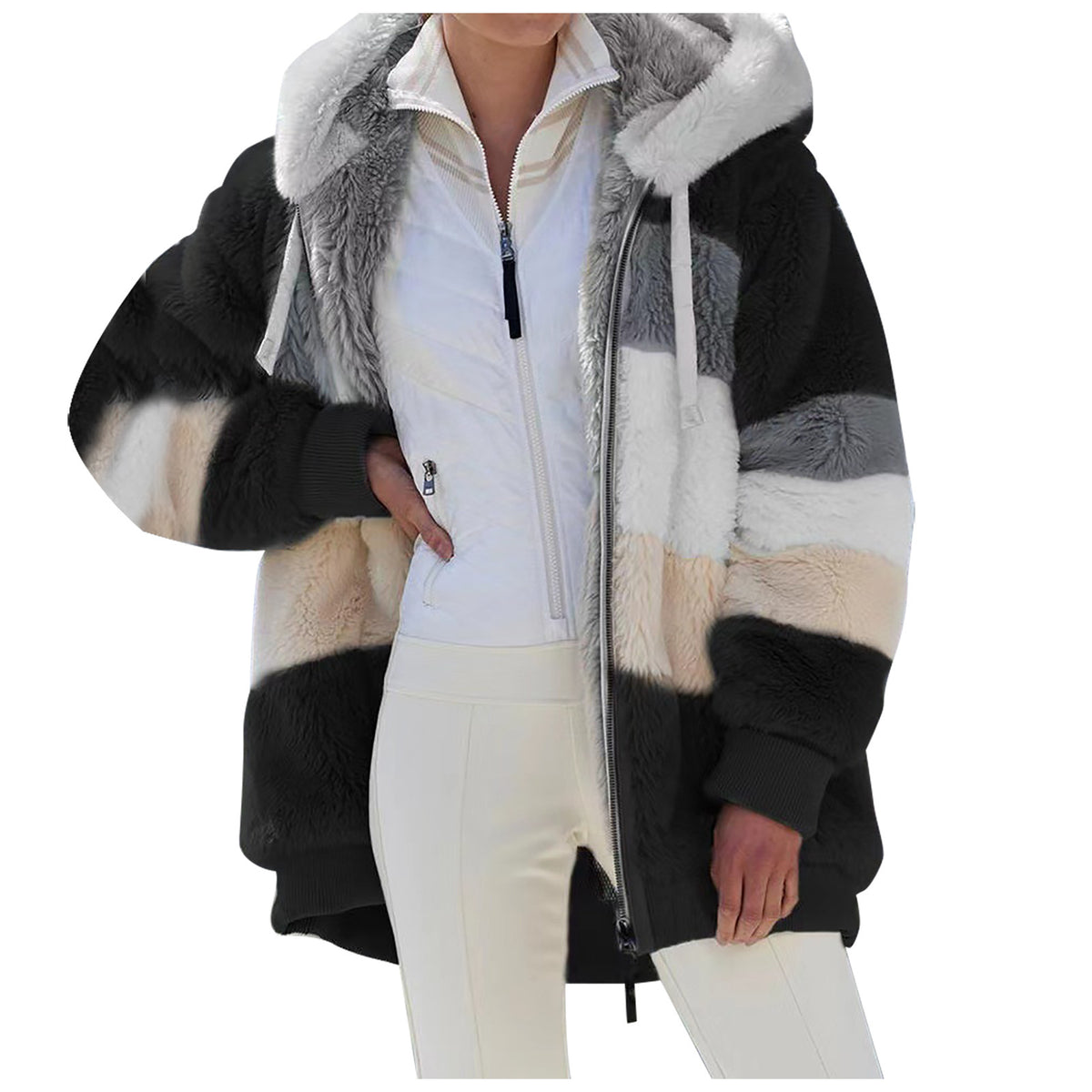 ☃️50%OFF💥1 za 129 zł. - Nowa damska kurtka zimowa 2026, gruba z pluszowymi paskami❄️【S-5XL】