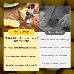 🍅Feliator manual de bucătărie din oțel inoxidabil | Ghid pentru tăieri uniforme de roșii, lămâi, ceapă și multe altele