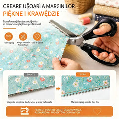 🔥Cumpără 1, primești 1 gratuit ✂️ Foarfece profesionale zimțate - foarfece ascuțite și zimțate pentru țesături