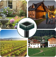 🔥🌞 Repelent solar cu ultrasunete pentru dăunători – Repelent cu ultrasunete pentru șoareci, repelent pentru șerpi, repelent pentru păsări | Inofensiv și ecologic / Încărcare solară / Repelent pentru șoareci și șerpi