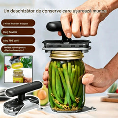 🎁🔥Două pentru 124 de yuani! Cumpără unul, primești unul gratis! Deschizător de sticle ușor - spune adio borcanelor bine închise 💪