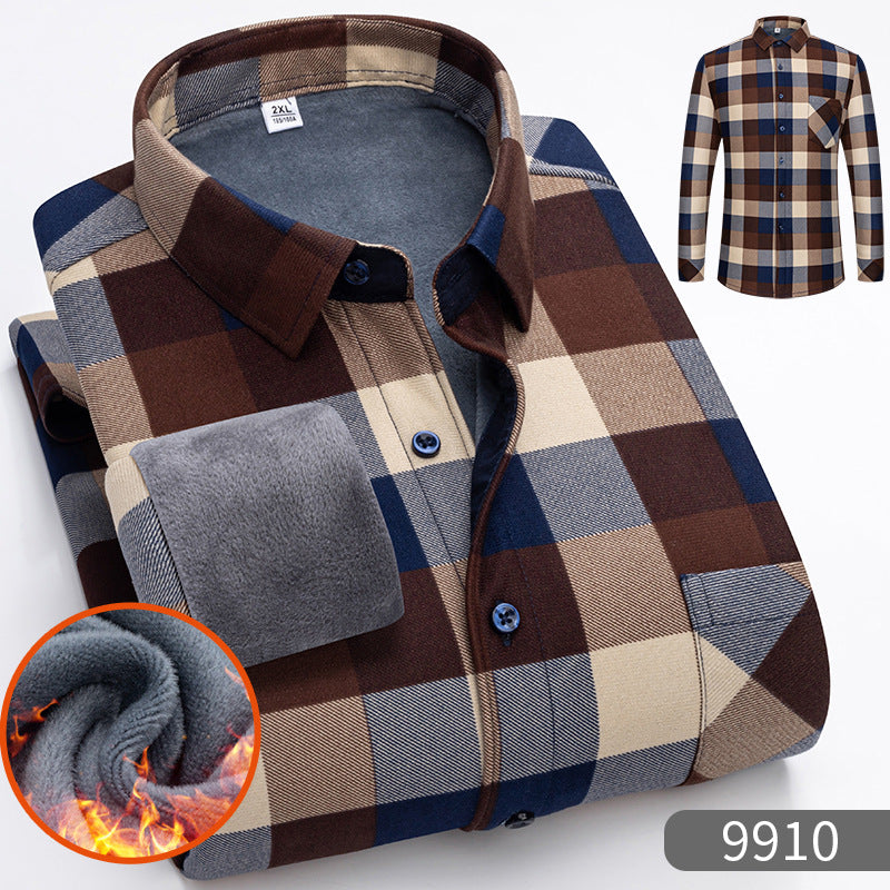 🔥【50% zniżki】1 sztuka 119 zł 👔【L-5XL】Ciepła koszula biznesowa z długim rękawem