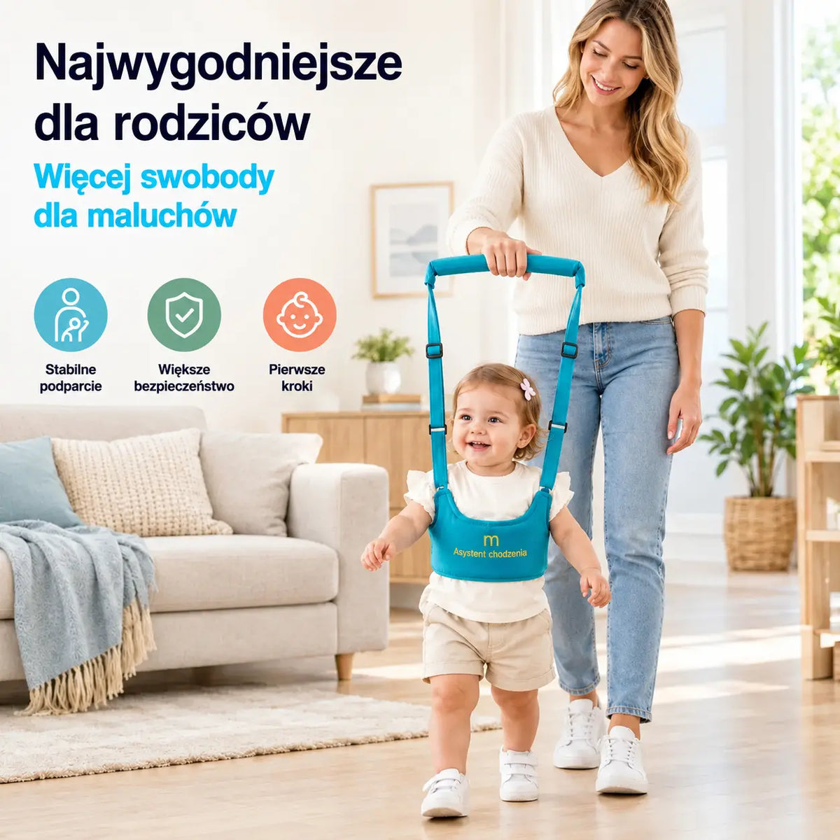 👶 Bezpieczne Szelki do Nauki Chodzenia 2w1 🚼 Oddychające, Wygodne i Chroniące przed Upadkiem