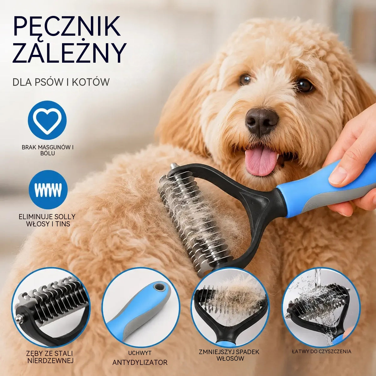 🎁 1+1 GRATIS!🐾 Koniec z sierścią w domu! 🐶🐱 Delikatna szczotka usuwa martwy włos