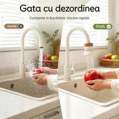 💦【3 bucată/6 bucată】  Filtru de robinet rezistent la stropire - 360° - Economisire mai bună a apei și efect de spălare