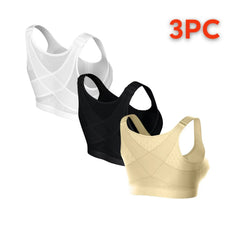 🔥Cumpără 1, primești 2 gratuit 【S-5XL】【3 bucăți】Sutien sport respirabil, neelastic, pentru femei