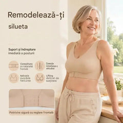 💞【✨Cumpără 1 și primești 2 gratis — pachet de 3 bucăți】Sutien modelator pentru femei, ajută la corectarea liniei spatelui 💋