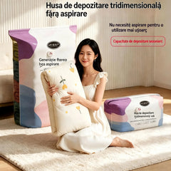 🧳 5 bucăți la doar 144 lei 💨 Pungi de depozitare vidate mari și flexibile: Nu necesită pompă de aer, etanșe, ideale pentru a economisi spațiu în valiză și acasă ✈️