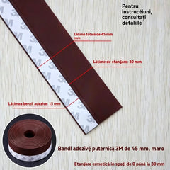 🚪 【Cumpărați 1 obțineți 1 gratuit】Bandă de etanșare pentru partea inferioară a ușii din PVC – rezistentă la praf și curenți de aer