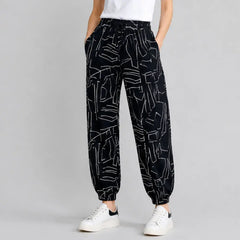 👖【Cumpărați 1 obțineți 1 gratuit】Pantaloni de damă din mătase glacială cu talie înaltă – croială lejeră, mărimi mari 40-100 kg – pantaloni respirabili, cu picior larg, pentru vară.