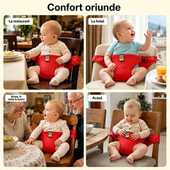 👶 【Cumpărați 1 obțineți 1 gratuit】Un produs indispensabil pentru hrănirea copiilor din mers! Centură de siguranță pentru un scaun înalt portabil, gata de utilizare cu un singur clic, cu protecție la cădere! ✨🎒