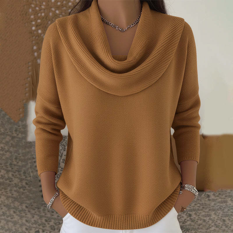 🔥 Sweter damski S–3XL | Jesień/Zima 2026 🍂 Elegancki dekolt, długi rękaw ✨ Jednolity kolor