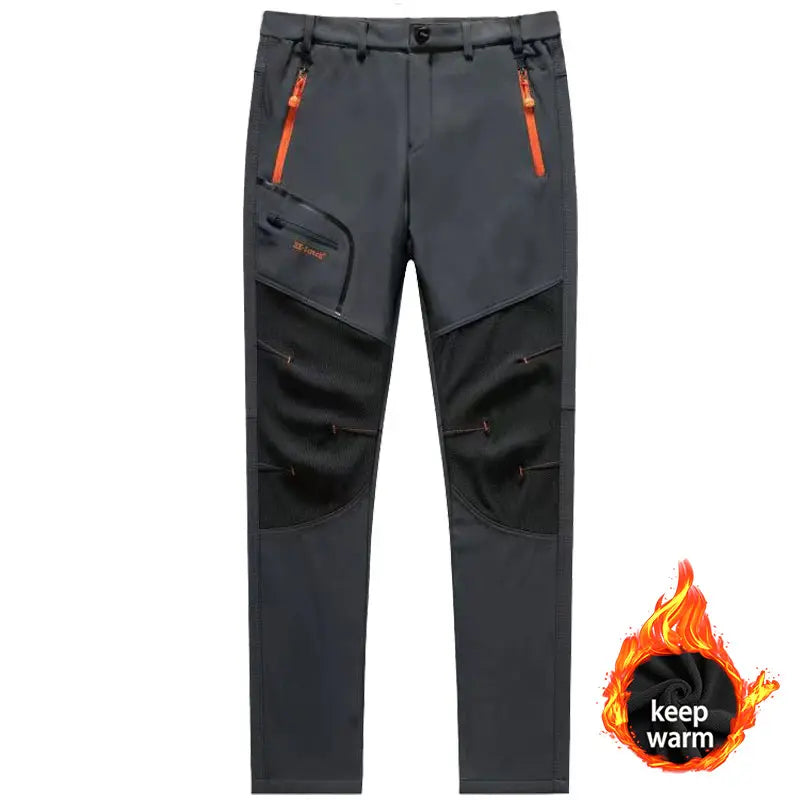 🏃‍♂️【S–5XL】Nowe męskie spodnie outdoorowe na jesień i zimę – ocieplane polarem, wodoodporne i wiatroszczelne
